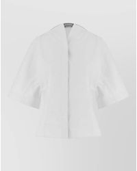 Jacquemus - Cotton Short-Sleeve Boat Neck Shirt - Lyst
