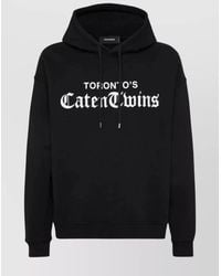 DSquared² - Cotton Relaxed-Fit Graphic-Print Hoodie - Lyst