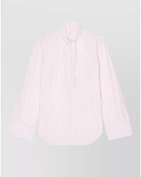 Givenchy - Cocoon Striped Poplin Shirt Tie Neck - Lyst