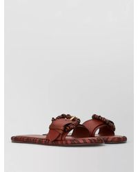 Zimmermann - Alchemy Leather Sandals Open Toe Flat Sole - Lyst