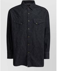 Beams Plus - Western Denim Shirt Chest Pockets Collar - Lyst