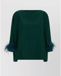 Gianluca Capannolo - Laura Blouse Backless Boat Neck Feathers - Lyst