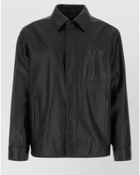 Loewe - Leather Shirt Collared Design Front Pocket - Lyst