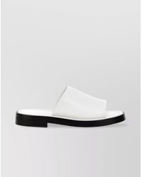 Ferragamo - 'Wide Strap Flat Sole Sandals' - Lyst