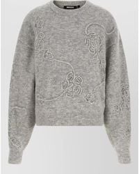 ROTATE BIRGER CHRISTENSEN - Alpaca Wool 3D Floral Fine-Knit Jumper - Lyst