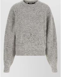 ROTATE BIRGER CHRISTENSEN - Alpaca Wool 3D Floral Fine-Knit Jumper - Lyst