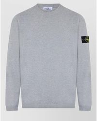 Stone Island - Cotton Crew Neck Sweater Long Sleeve - Lyst