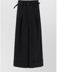 Junya Watanabe - High Rise Shorts Pleated Waist Belt Loops - Lyst