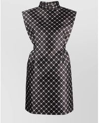 Lanvin - Silk-Blend Floral-Print Sleeveless Mini Dress - Lyst