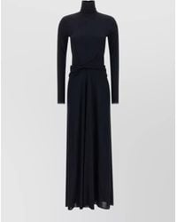 Fabiana Filippi - Draped High Neck Long Sleeve Maxi Dress - Lyst