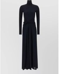 Fabiana Filippi - Draped High Neck Long Sleeve Maxi Dress - Lyst