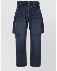 Sacai - Straight-Leg Cutout Denim Jeans - Lyst