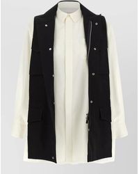 Sacai - Hybrid Asymmetric Panelled Shirt Jacket - Lyst