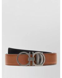 Ferragamo - Leather Belt Reversible Design Adjustable Length - Lyst