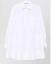 Stella McCartney - Cotton Long-Sleeve Mini Shirt Dress - Lyst