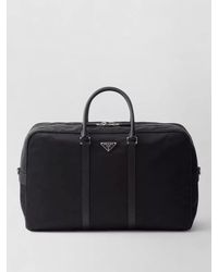 Prada - Re Nylon Saffiano Leather Travel Duffel Bag - Lyst