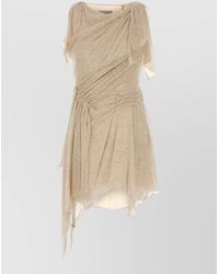Isabel Marant - Silk Trysha Mini Dress Asymmetric Draped - Lyst