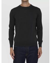 Fendi - Ribbed Finish Crewneck Wool Pullover - Lyst