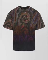 Etro - Cotton Paisley-Print Crew-Neck T-Shirt - Lyst