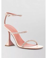 AMINA MUADDI - Gilda Sandal Crystal Strap High Heel - Lyst