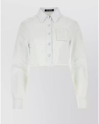 Raf Simons - Cotton Cropped Shirt - Lyst