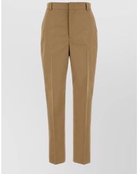 Moschino - Cotton Tailored Pants Front Crease Belt Loops - Lyst