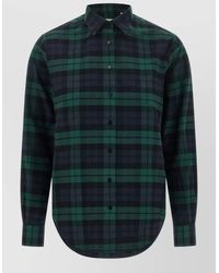 Xacus - Cotton Flannel Tartan Long-Sleeve Shirt - Lyst