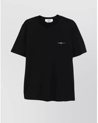 MSGM - Cotton Crew Neck Short Sleeve T-Shirt - Lyst