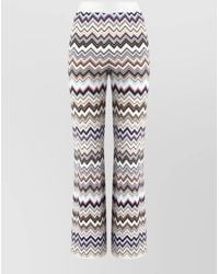 Missoni - Wool Zigzag-Knit Flared Trousers - Lyst