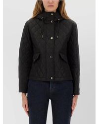 Burberry - Quilted Hooded Jacket Front Pockets - Lyst