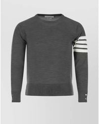 Thom Browne - Wool Ribbed Crewneck Jumper - Lyst
