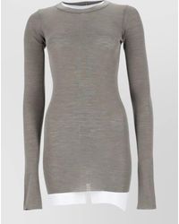 Rick Owens - Virgin Wool Silk Long-Sleeve Knitted Top - Lyst