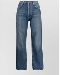 Citizens of Humanity - High-Waisted Straight-Leg Jeans Belt Loops - Lyst