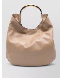 Moschino - Slouchy Leather Shoulder Bag Tone Hardware - Lyst