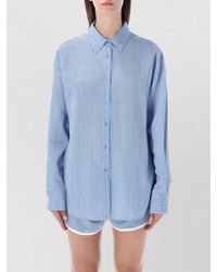 Frankie Shop - Striped Collared Shirt Long Sleeves - Lyst