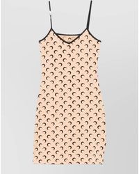 Marine Serre - Moon Print Mini Dress V Neckline - Lyst