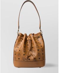 MCM - Adjustable Strap Top Handle-Tone Hardware Bucket Bag - Lyst
