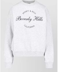 Sporty & Rich - Crew Neck Sweatshirt Long Sleeves Print - Lyst