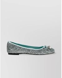 Jimmy Choo - Textile And Lamb Leather Ballet Flats - Lyst