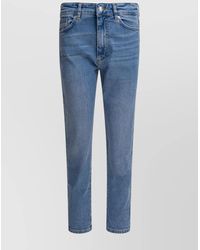 Sportmax - Denim Cropped Boyfriend Jeans - Lyst