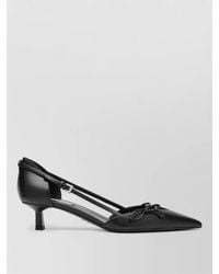Prada - Kitten Heel Pointed Toe Strappy Pumps - Lyst