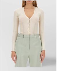 Lanvin - Cashmere Silk Wool Cardigan - Lyst