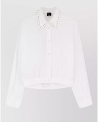 Pinko - Charita Cotton Shirt Long Sleeve Collar - Lyst
