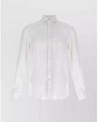 Brunello Cucinelli - Linen Long-Sleeve Shirt - Lyst