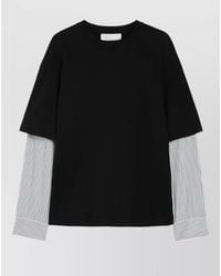Jil Sander - Layered Crew Neck Long Sleeve T Shirt - Lyst