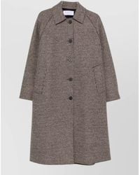 Harris Wharf London - Wool And Cashmere Houndstooth Coat - Lyst