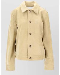 Ami Paris - Leather Buttoned Jacket - Lyst