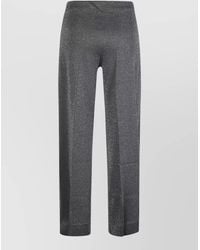 Circus Hotel - Viscose Trousers Straight Leg Elastic Waistband - Lyst