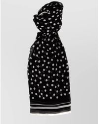 Dolce & Gabbana - Lightweight Polka Dot Chiffon Scarf - Lyst