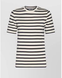 Jil Sander - Striped Cotton Short-Sleeve T-Shirt - Lyst
